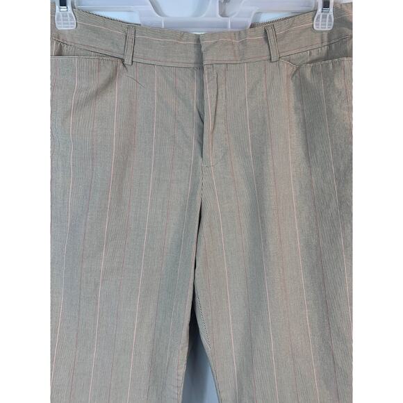 Docker's Metro Capri Women's Size 14 Light Brown Pinstripe - Picture 6 of 6